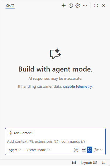 Example of Copilot Chat window
